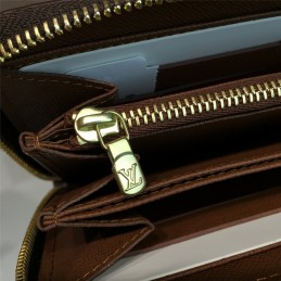 Replica Louis Vuitton Brown Monogram Zippy Organizer Wallet