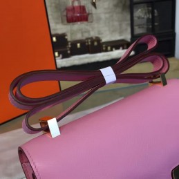 Replica Hermes Light Pink Constance 24 Gold Hardware Bag