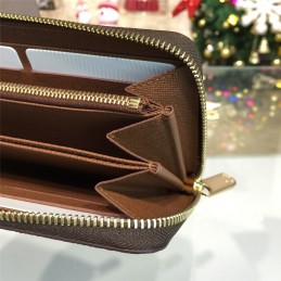 Replica Louis Vuitton Brown Monogram Zippy Organizer Wallet