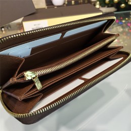 Replica Louis Vuitton Brown Monogram Zippy Organizer Wallet