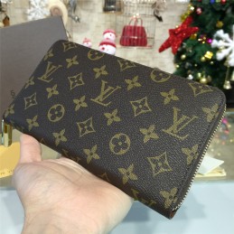 Replica Louis Vuitton Brown Monogram Oversized LV Zippy Organizer Wallet
