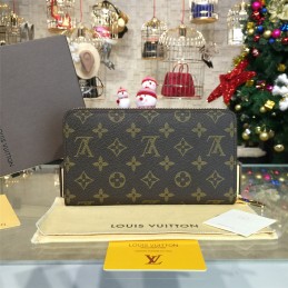 Replica Louis Vuitton Brown Monogram Oversized LV Zippy Organizer Wallet
