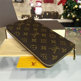 Replica Louis Vuitton Brown Monogram Oversized LV Zippy Organizer Wallet