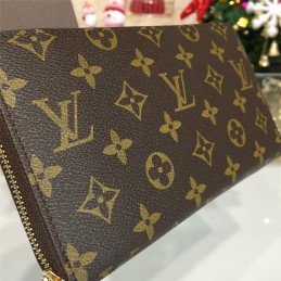 Replica Louis Vuitton Brown Monogram Oversized LV Zippy Organizer Wallet