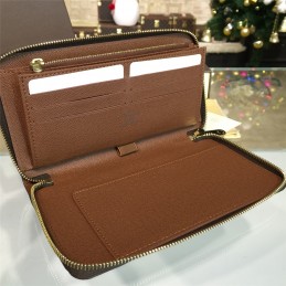 Replica Louis Vuitton Brown Monogram Oversized LV Zippy Organizer Wallet