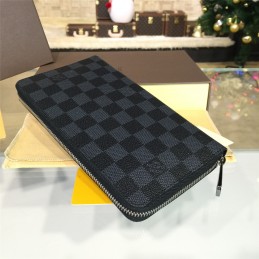 Replica Louis Vuitton Dark Gray Damier Graphite Zippy Organizer Wallet