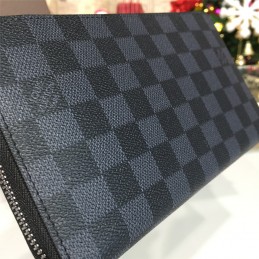 Replica Louis Vuitton Dark Gray Damier Graphite Zippy Organizer Wallet