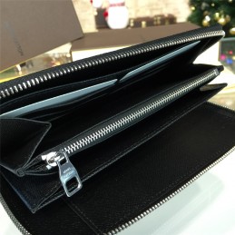 Replica Louis Vuitton Dark Gray Damier Graphite Zippy Organizer Wallet