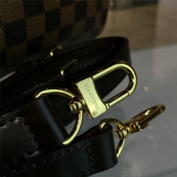 Replica Louis Vuitton Brown Damier Ebene Black Trim Speedy 25