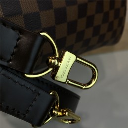 Replica Louis Vuitton Brown Damier Ebene Black Trim Speedy 30