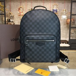 Replica Louis Vuitton Black Damier Graphite Silver Zip Josh Backpack