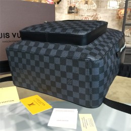 Replica Louis Vuitton Black Damier Graphite Silver Zip Josh Backpack