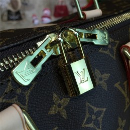 Replica Louis Vuitton Brown Monogram White Trim Keepall Bandouliere 45