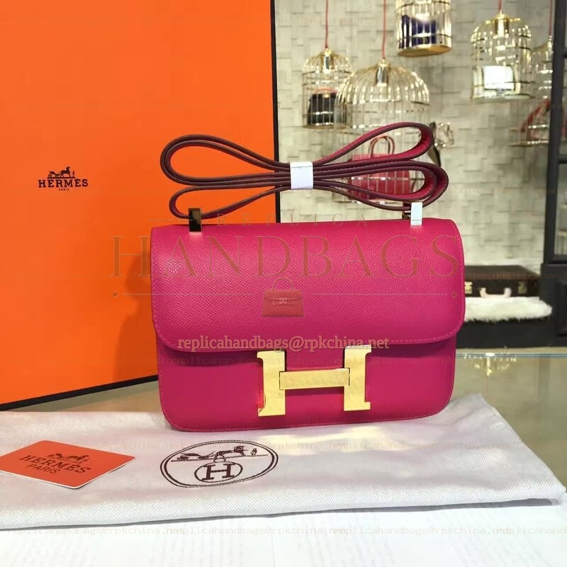 Replica Hermes Fuchsia Constance 24 Gold Hardware Bag