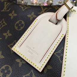 Replica Louis Vuitton Brown Monogram White Trim Keepall Bandouliere 50
