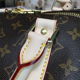 Replica Louis Vuitton Brown Monogram White Trim Keepall Bandouliere 50