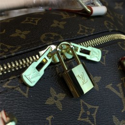 Replica Louis Vuitton Brown Monogram White Trim Keepall Bandouliere 50