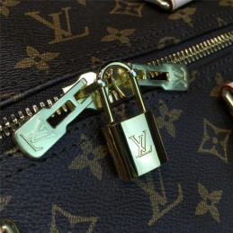 Replica Louis Vuitton Brown Monogram Beige Trim Keepall Bandouliere 55