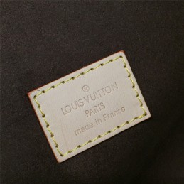Replica Louis Vuitton Brown Monogram Black Trim Pochette Metis