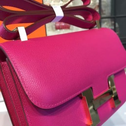 Replica Hermes Fuchsia Constance 24 Gold Hardware Bag