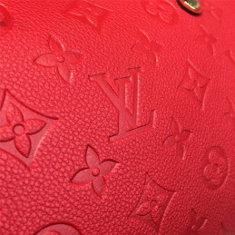 Replica Louis Vuitton Deep Red Embossed Monogram Speedy 25