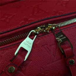 Replica Louis Vuitton Deep Red Embossed Monogram Speedy 25