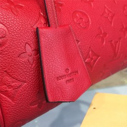 Replica Louis Vuitton Deep Red Embossed Monogram Speedy 25