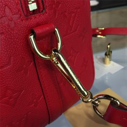 Replica Louis Vuitton Deep Red Embossed Monogram Speedy 25