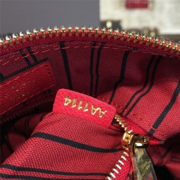 Replica Louis Vuitton Deep Red Embossed Monogram Speedy 25