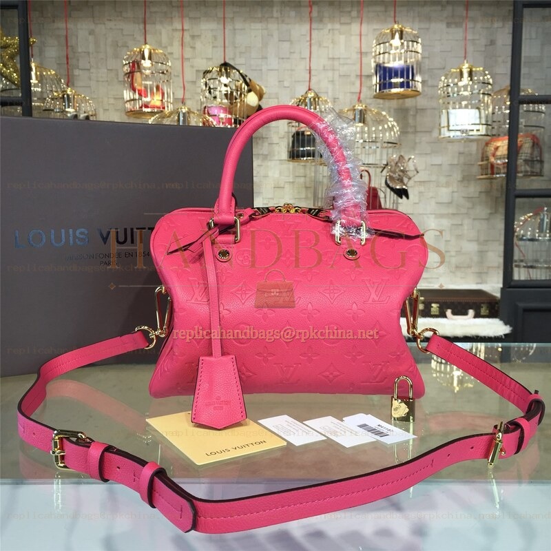 Replica Louis Vuitton Pink Embossed Monogram Speedy 25
