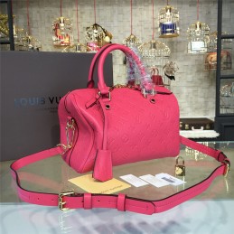 Replica Louis Vuitton Pink Embossed Monogram Speedy 25