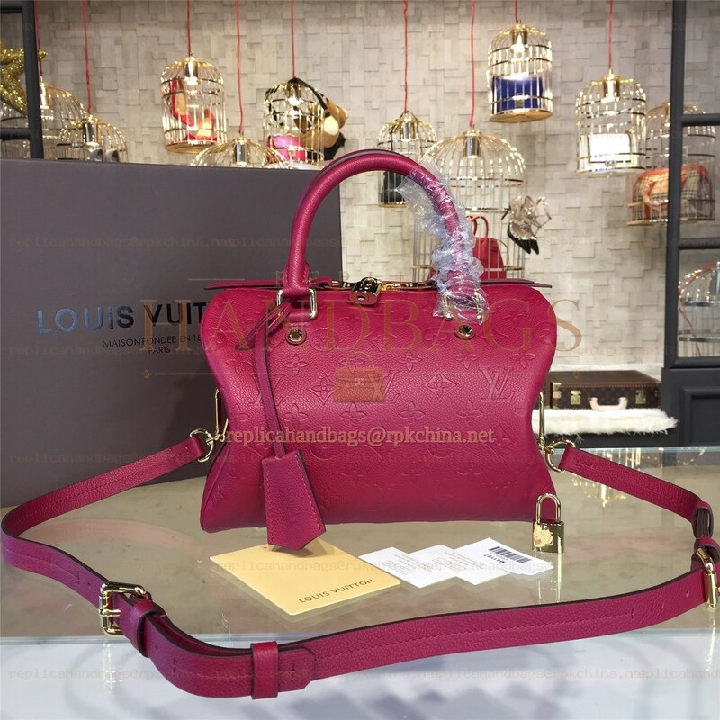 Replica Louis Vuitton Fuchsia Embossed Monogram Speedy 25