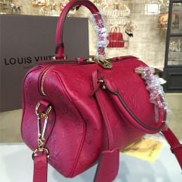 Replica Louis Vuitton Fuchsia Embossed Monogram Speedy 25
