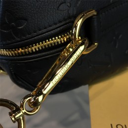 Replica Louis Vuitton Black Embossed Monogram Shoulder Strap Speedy 25