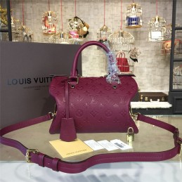Replica Louis Vuitton Burgundy Embossed Monogram Speedy 25
