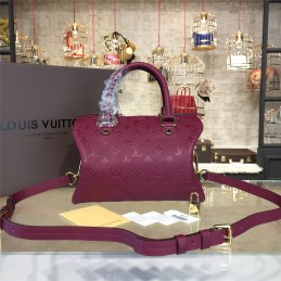 Replica Louis Vuitton Burgundy Embossed Monogram Speedy 25