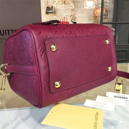 Replica Louis Vuitton Burgundy Embossed Monogram Speedy 25