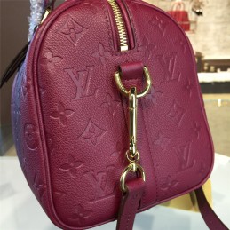 Replica Louis Vuitton Burgundy Embossed Monogram Speedy 25