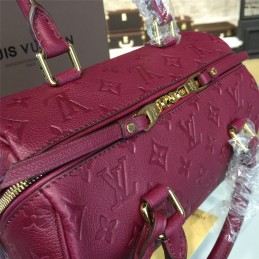 Replica Louis Vuitton Burgundy Embossed Monogram Speedy 25