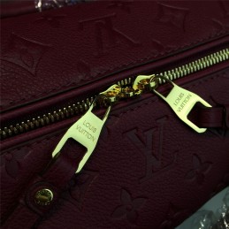 Replica Louis Vuitton Burgundy Embossed Monogram Speedy 25