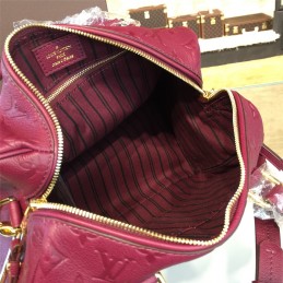 Replica Louis Vuitton Burgundy Embossed Monogram Speedy 25