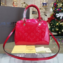 Replica Louis Vuitton Red Patent Monogram Brea PM