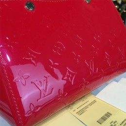 Replica Louis Vuitton Red Patent Monogram Brea PM