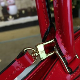 Replica Louis Vuitton Red Patent Monogram Brea PM
