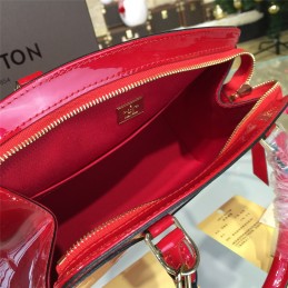 Replica Louis Vuitton Red Patent Monogram Brea PM