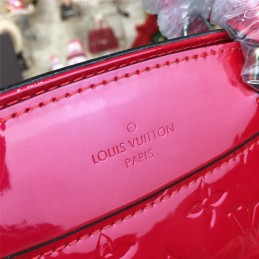 Replica Louis Vuitton Bright Red Patent Monogram Brea MM