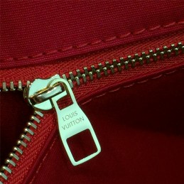 Replica Louis Vuitton Bright Red Patent Monogram Brea MM