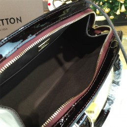 Replica Louis Vuitton Burgundy Patent Monogram Brea PM