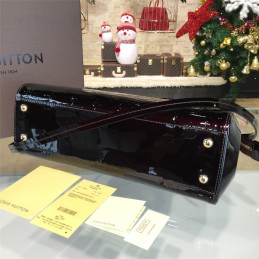 Replica Louis Vuitton Black Patent Monogram Brea MM