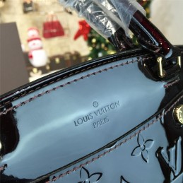 Replica Louis Vuitton Black Patent Monogram Brea MM